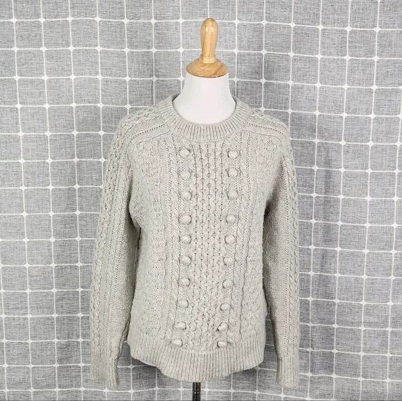 J. Crew Popcorn cable-knit sweater - Picture 2 of 7